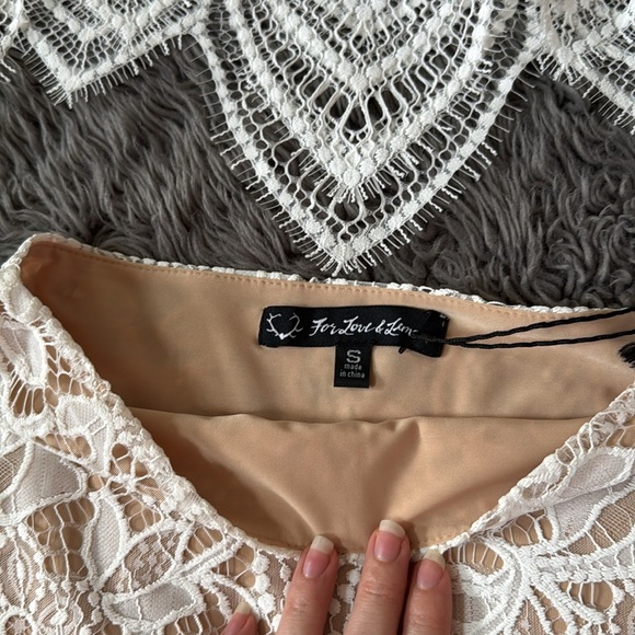 FOR LOVE AND LEMONS LACE CROP TOP AND SKIRT - Picture 10 of 15